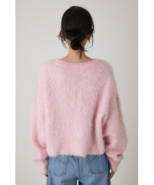 crie conforto（クリーコンフォルト）の「シャギープルオーバー　ニット / 長袖 / 冬服（ニット/セーター・レディース・グレー/オフホワイト/ピンク・FREE）」の12枚目の写真