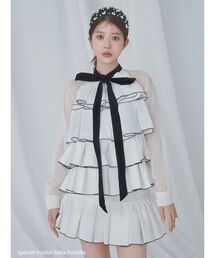 SNIDEL | ティアードラッフルミニドレス(ドレス)