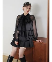 SNIDEL | ティアードラッフルミニドレス(ドレス)