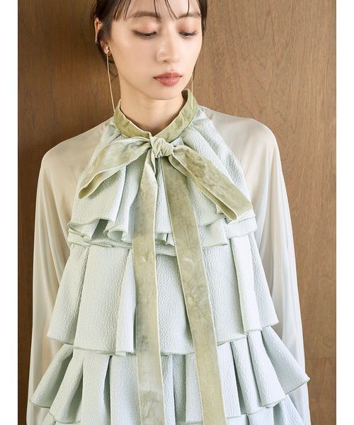 セール】ティアードラッフルミニドレス（ドレス）｜SNIDEL（スナイデル