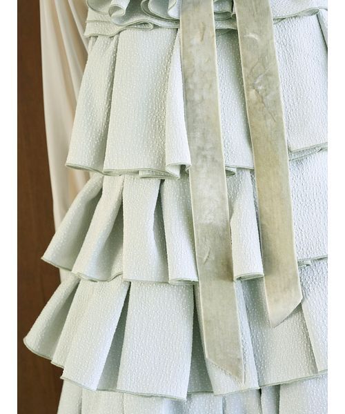 SNIDEL（スナイデル）の「ティアードラッフルミニドレス（ドレス・レディース・ブラック/ホワイト/ミント・0/1）」の21枚目の写真