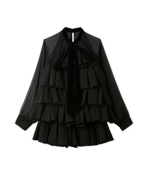 ティアードラッフルミニドレス（ドレス）｜SNIDEL（スナイデル）の