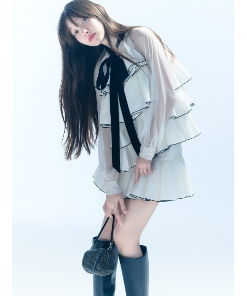 美品 snidel スナイデル オケージョンドレス SNIDEL スナイデル バックデザインレースオケドレス ブラック/M｜結婚