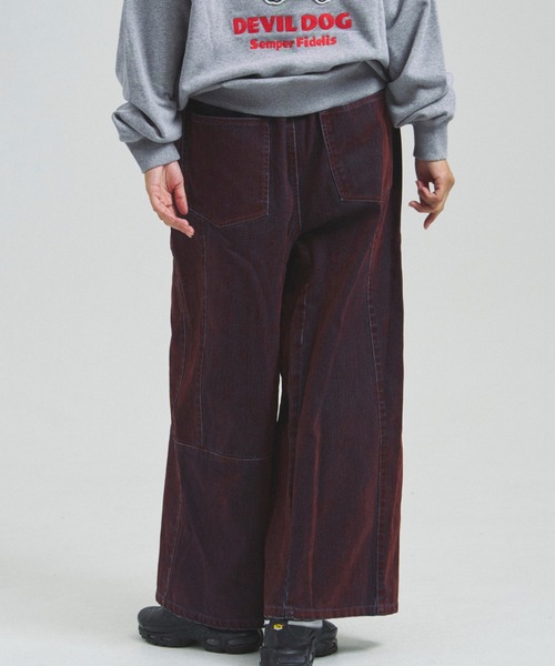 JACKROSE（ジャックローズ）の「JE-フロッキーイージーデニムパンツ（デニムパンツ・メンズ・カーキ/ブラウン・FREE）」の3枚目の写真