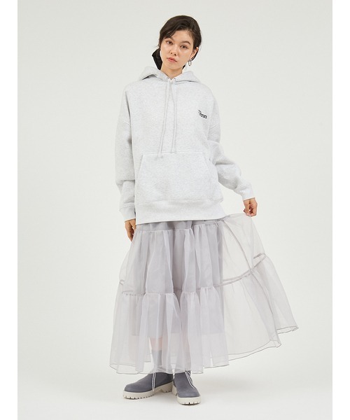 emmi(エミ)の「カレッジワイドボディフーディ(スウェット・レディース・ライトグレー・F)」の10枚目の写真
