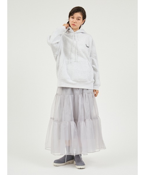 emmi(エミ)の「カレッジワイドボディフーディ(スウェット・レディース・ライトグレー・F)」の11枚目の写真