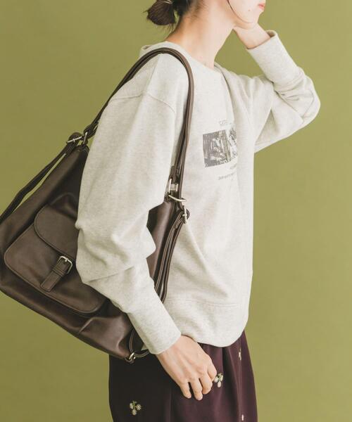ITEMS URBANRESEARCH(アイテムズ アーバンリサーチ)の「フォトプリントスウエット(スウェット・レディース・ブラウン/オフホワイト/チャコールグレー・FREE)」の7枚目の写真