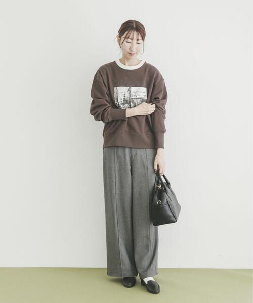 ITEMS URBANRESEARCH(アイテムズ アーバンリサーチ)の「フォトプリントスウエット(スウェット・レディース・ブラウン/オフホワイト/チャコールグレー・FREE)」の19枚目の写真