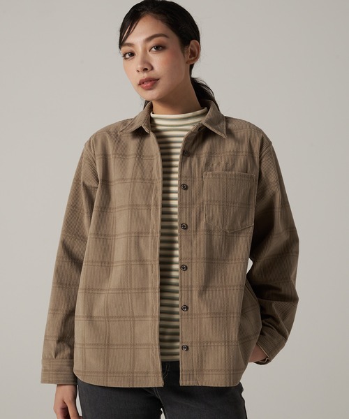 Eddie Bauer（エディーバウアー）の「イージーデイズ コーデュロイ シャツ（シャツ/ブラウス・レディース・バーガンディー/ベージュ/オフホワイト・S/XL/L/M）」の3枚目の写真
