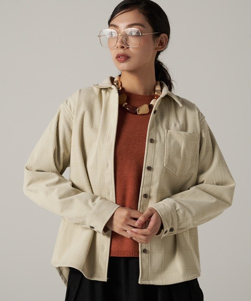 Eddie Bauer（エディーバウアー）の「イージーデイズ コーデュロイ シャツ（シャツ/ブラウス・レディース・バーガンディー/ベージュ/オフホワイト・S/XL/L/M）」の2枚目の写真