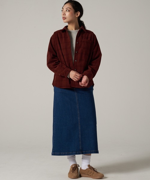 Eddie Bauer（エディーバウアー）の「イージーデイズ コーデュロイ シャツ（シャツ/ブラウス・レディース・バーガンディー/ベージュ/オフホワイト・S/XL/L/M）」の9枚目の写真