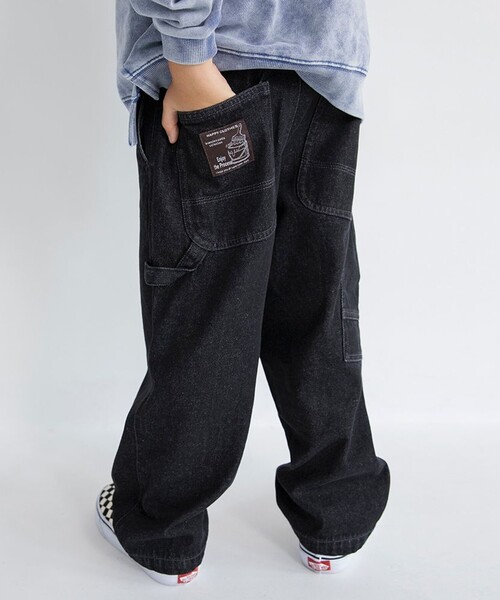 BRANSHES(ブランシェス)の「【あったか/ゆったり】裏起毛ペインターパンツ(その他パンツ・キッズ・カーキ/ブラック/ネイビー/ベージュ・80/120/110/100/90/150/140/130)」の2枚目の写真