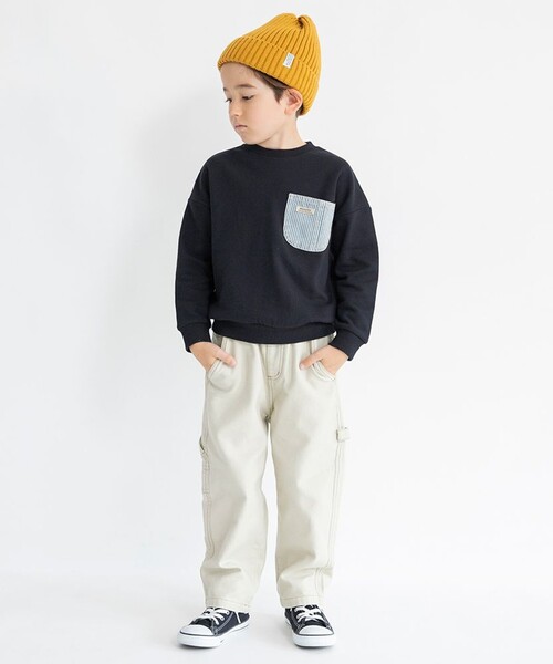 BRANSHES(ブランシェス)の「【あったか/ゆったり】裏起毛ペインターパンツ(その他パンツ・キッズ・カーキ/ブラック/ネイビー/ベージュ・80/120/110/100/90/150/140/130)」の21枚目の写真