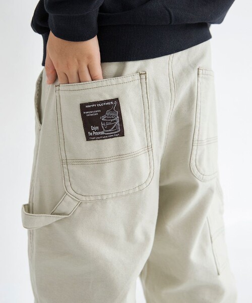 BRANSHES(ブランシェス)の「【あったか/ゆったり】裏起毛ペインターパンツ(その他パンツ・キッズ・カーキ/ブラック/ネイビー/ベージュ・80/120/110/100/90/150/140/130)」の17枚目の写真