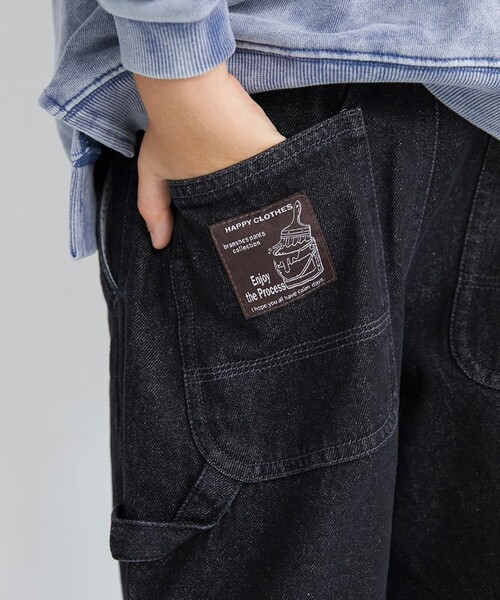 BRANSHES(ブランシェス)の「【あったか/ゆったり】裏起毛ペインターパンツ(その他パンツ・キッズ・カーキ/ブラック/ネイビー/ベージュ・80/120/110/100/90/150/140/130)」の22枚目の写真