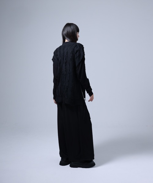 Ruze(ルゼ)の「Side zip damage knit vest / サイドジップ ダメージ ニットベスト(ニット/セーター・メンズ・ブラック・FREE)」の5枚目の写真