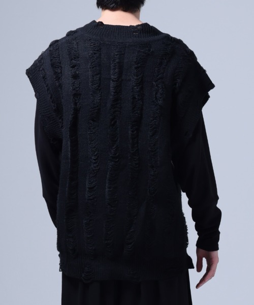 Ruze(ルゼ)の「Side zip damage knit vest / サイドジップ ダメージ ニットベスト(ニット/セーター・メンズ・ブラック・FREE)」の18枚目の写真