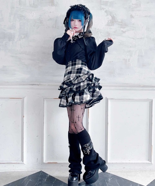 MA*RS(アメーバーマーズ)の「胸開きクロス刺繍ブラウス(Tシャツ/カットソー・レディース・ブラック/ホワイト・FREE)」の15枚目の写真