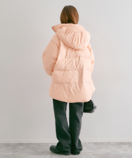 セール】PUFFER NECK COCCOON DOWN（ダウンジャケット/コート）｜U by