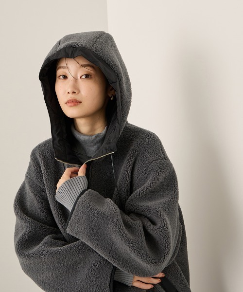 ketty（ケティ）の「ハイショクボアフーディコクーンブルゾン 
