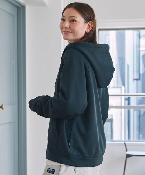 THE CRAFT CREW PRODUCTS(ザクラフトクループロダクツ)の「裏ボアフリース ボックスシルエット ラグランスリーブ ダブルジップスウェットパーカー【THE CRAFT CREW PRODUCTS】(パーカー・メンズ・グレイッシュベージュ/ブラック/ダークブラウン/ネイビー/ダークグレー・L/M/S)」の22枚目の写真