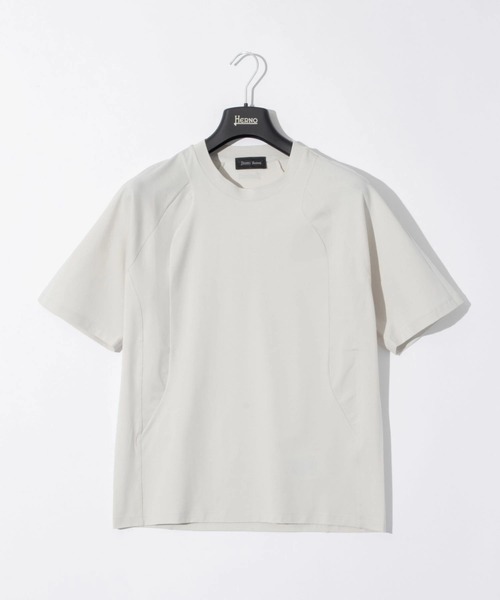HERNO（ヘルノ）の「HERNO SUPERFINE COTTON STRETCH  ヘルノ スーパーファイン ストレッチTシャツ（Tシャツ/カットソー・メンズ・ホワイト系1/ブラック・48/46）」の9枚目の写真
