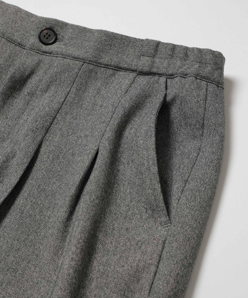 MR.OLIVE（ミスターオリーブ）の「【MR.OLIVE/ミスターオリーブ】PEACHSKIN STRETCH GABARDINE /2TACK WIDE EASY PANTS（デニムパンツ・メンズ・グレー/ネイビー・S/M）」の4枚目の写真