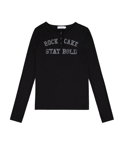 ROCKCAKE（ロックケーキ）の「Classic Henly Neck Top - Black（Tシャツ/カットソー・レディース・その他・SMALL）」の2枚目の写真