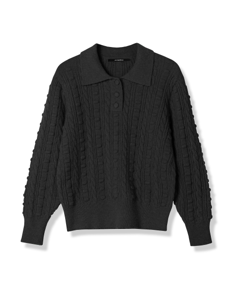 AVANDRESS（アバンドレス ）の「Lumpy Collar Button Knit BLUE（ニット/セーター・レディース・ブルー・FREE）」の7枚目の写真