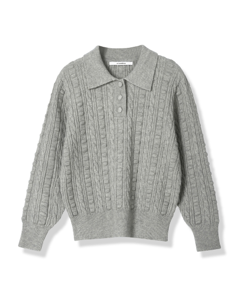 AVANDRESS（アバンドレス ）の「Lumpy Collar Button Knit BLUE（ニット/セーター・レディース・ブルー・FREE）」の9枚目の写真