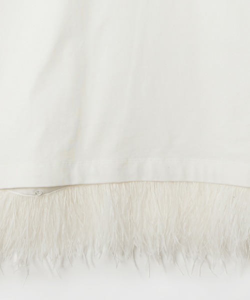 セール】ジャージードレスwフェザーヘム / Jersey Dress w/Feather Hem