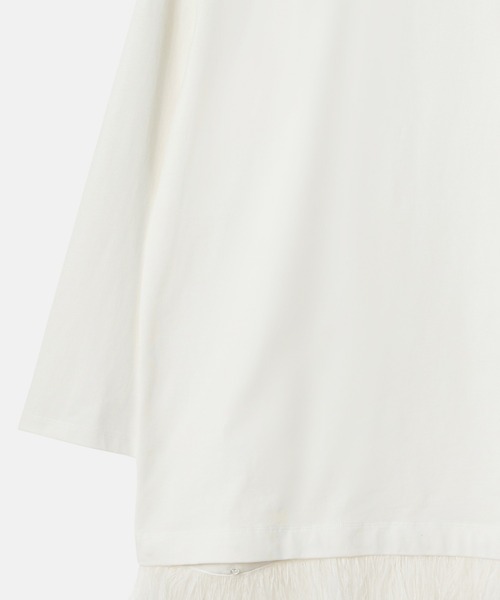 セール】ジャージードレスwフェザーヘム / Jersey Dress w/Feather Hem