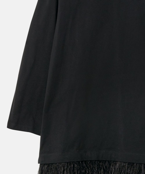 セール】ジャージードレスwフェザーヘム / Jersey Dress w/Feather Hem