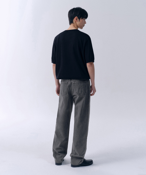 MUSINSA STANDARD（ムシンサスタンダード）の「レギュラーフィットデニムパンツ[グレー]（デニムパンツ・メンズ・その他・29/30/31/33/26/27/28/40/38/42/36/34/32）」の4枚目の写真