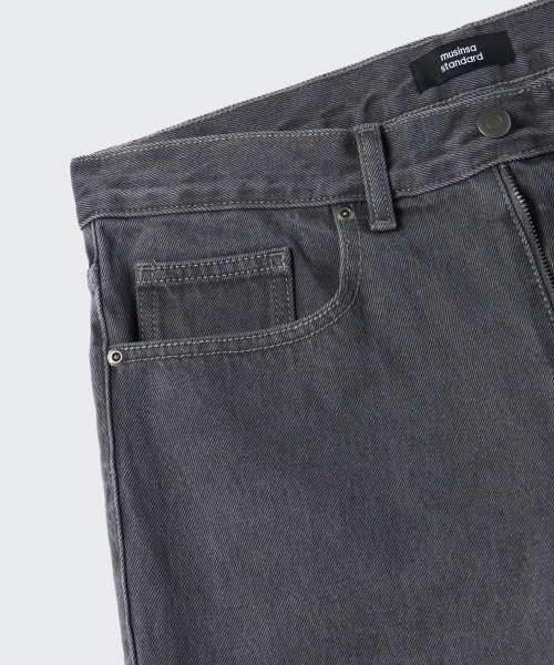 MUSINSA STANDARD（ムシンサスタンダード）の「レギュラーフィットデニムパンツ[グレー]（デニムパンツ・メンズ・その他・29/30/31/33/26/27/28/40/38/42/36/34/32）」の6枚目の写真