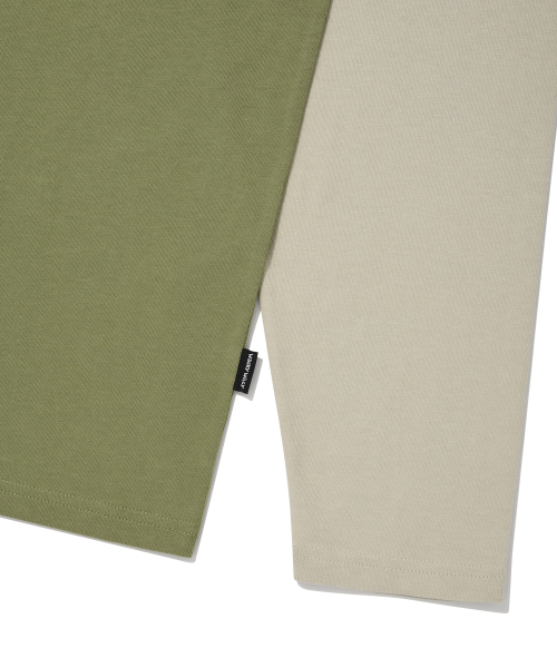 Wacky WiLLy（ワッキーウィリー）の「配色レグランロングスリーブTシャツグリーン（Tシャツ/カットソー・レディース・その他・LARGE/X-LARGE/SMALL/MEDIUM）」の6枚目の写真