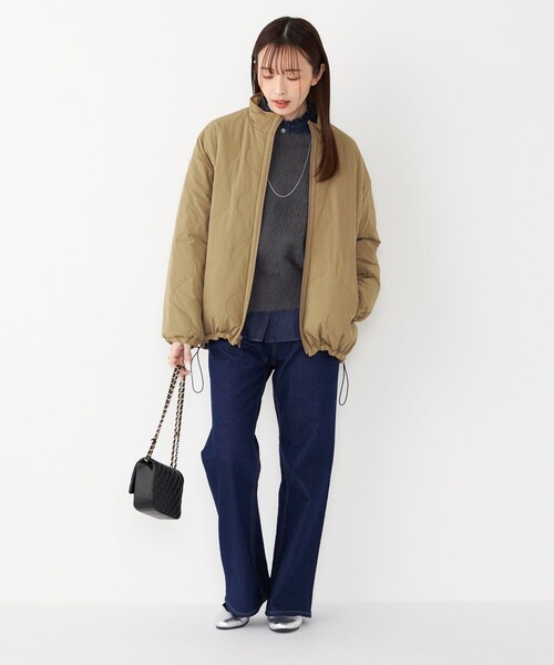SHIPS Colors(シップス カラーズ)の「SHIPS Colors:〈手洗い可能〉シャギー クルーネック ニット(ニット/セーター・レディース・ダークグレー/ベージュ/イエロー・ONE SIZE)」の14枚目の写真