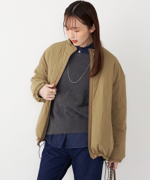 SHIPS Colors(シップス カラーズ)の「SHIPS Colors:〈手洗い可能〉シャギー クルーネック ニット(ニット/セーター・レディース・ダークグレー/ベージュ/イエロー・ONE SIZE)」の12枚目の写真