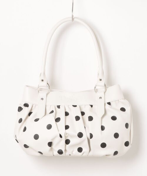 ドット柄 ギャザー バッグ TINA：JOJUN（ハンドバッグ）｜TINA：JOJUN