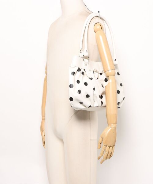 ドット柄 ギャザー バッグ TINA：JOJUN（ハンドバッグ）｜TINA：JOJUN