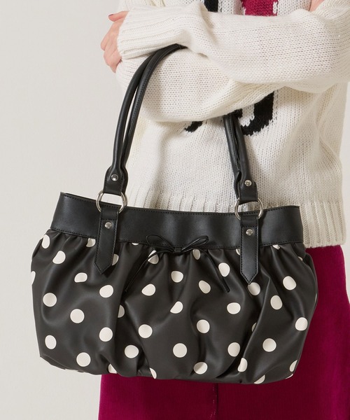 tinajojun ドット柄 ギャザー バッグ ドット柄 ギャザー バッグ TINA：JOJUN（ハンドバッグ）｜TINA：JOJUN