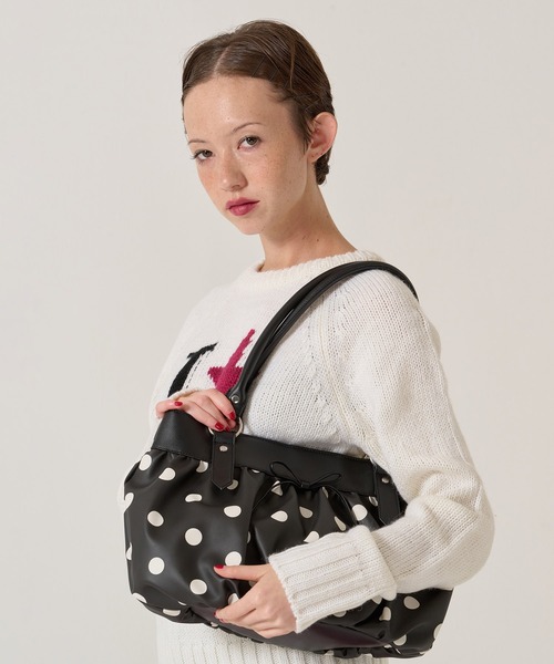 tinajojun ドット柄 ギャザー バッグ ドット柄 ギャザー バッグ TINA：JOJUN（ハンドバッグ）｜TINA：JOJUN