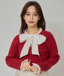 REDYAZEL | ボウタイケーブルニットプルオーバー(ニット/セーター)