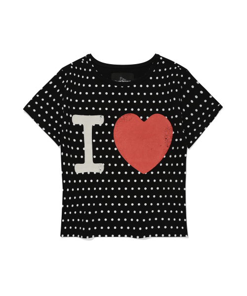 Retriever Club（レトリーバークラブ）の「I LOVE CROP TEE [BLACK]（Tシャツ/カットソー・レディース・その他・SMALL/MEDIUM）」の2枚目の写真
