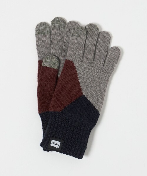 EVOLG（エヴォログ）の「＜EVOLG＞CRACKED グローブ -タッチスクリーン対応-（手袋・メンズ・グレー系/ベージュ・FREE）」の3枚目の写真