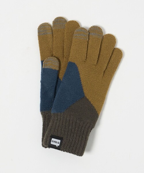 EVOLG（エヴォログ）の「＜EVOLG＞CRACKED グローブ -タッチスクリーン対応-（手袋・メンズ・グレー系/ベージュ・FREE）」の4枚目の写真