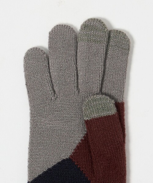 EVOLG（エヴォログ）の「＜EVOLG＞CRACKED グローブ -タッチスクリーン対応-（手袋・メンズ・グレー系/ベージュ・FREE）」の7枚目の写真