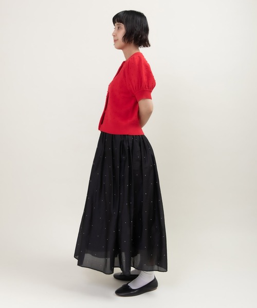 CHILD WOMAN（チャイルドウーマン）の「つぶつぶ編みクルーネックカーディガン（カーディガン/ボレロ・レディース・ピンク/ネイビー/アイボリー/サックスブルー/レッド/グリーン・FREE）」の20枚目の写真