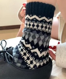 Achic（アシック）の「秋冬 フェアアイル柄 ソックス／ミドル丈（ソックス/靴下）」