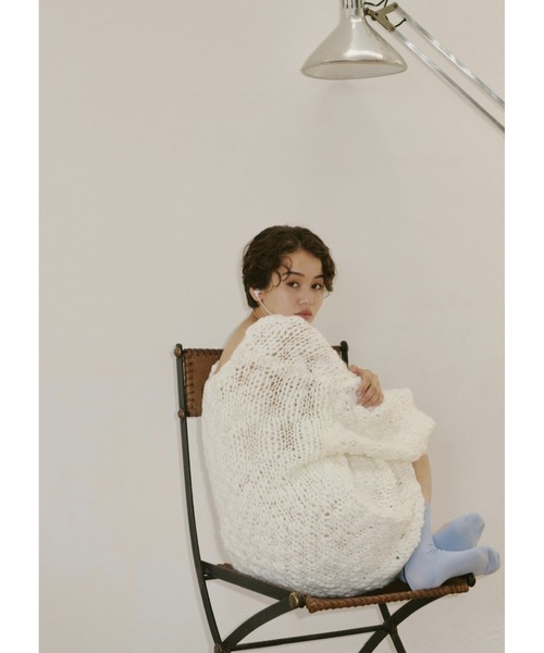 NOTREemor(ノートルエモア)の「emor handmade knit tops(ニット/セーター・レディース・ベビーピンク/ボルドー/ホワイト・FREE)」の8枚目の写真